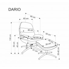 Atpūtas krēsls DARIO, zils